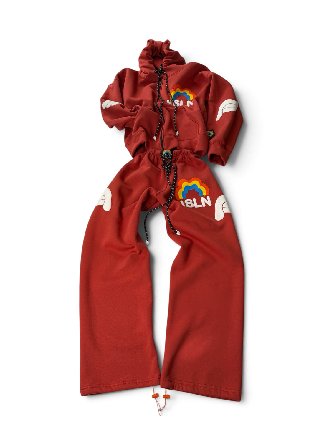 HOODIE ZIP RAINBOW TERRACOTA
