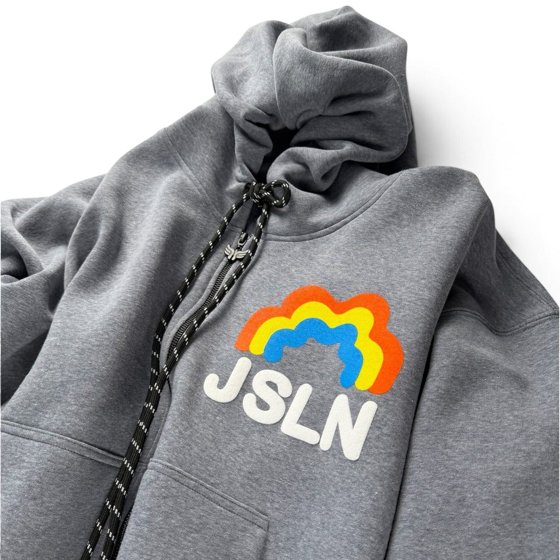 HOODIE ZIP RAINBOW NAVY GREY