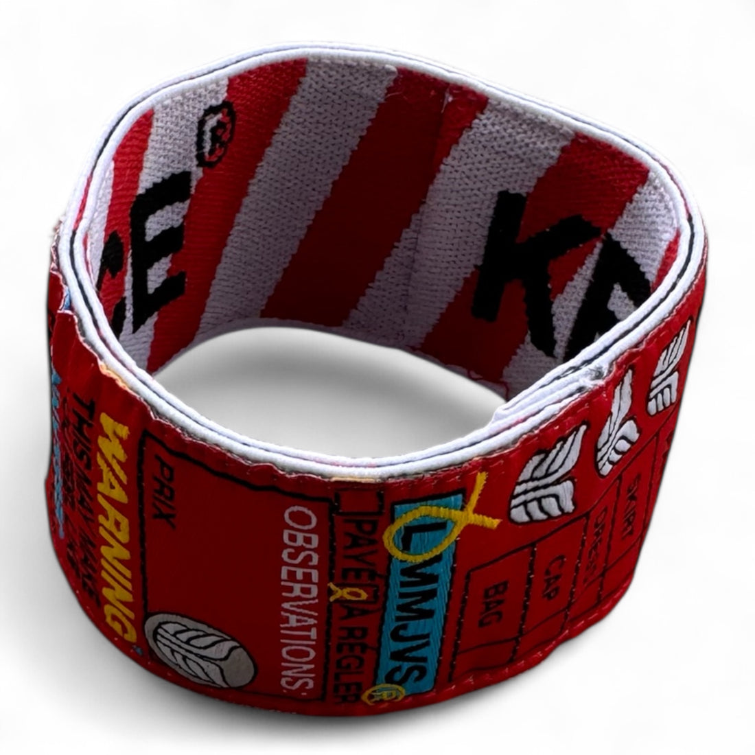 BRACELET RED PRESSING LABEL