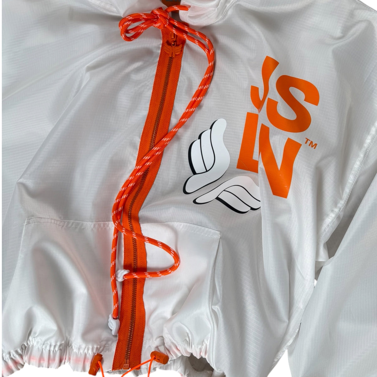 HOODIE ZIP PARACHUTE BLANC