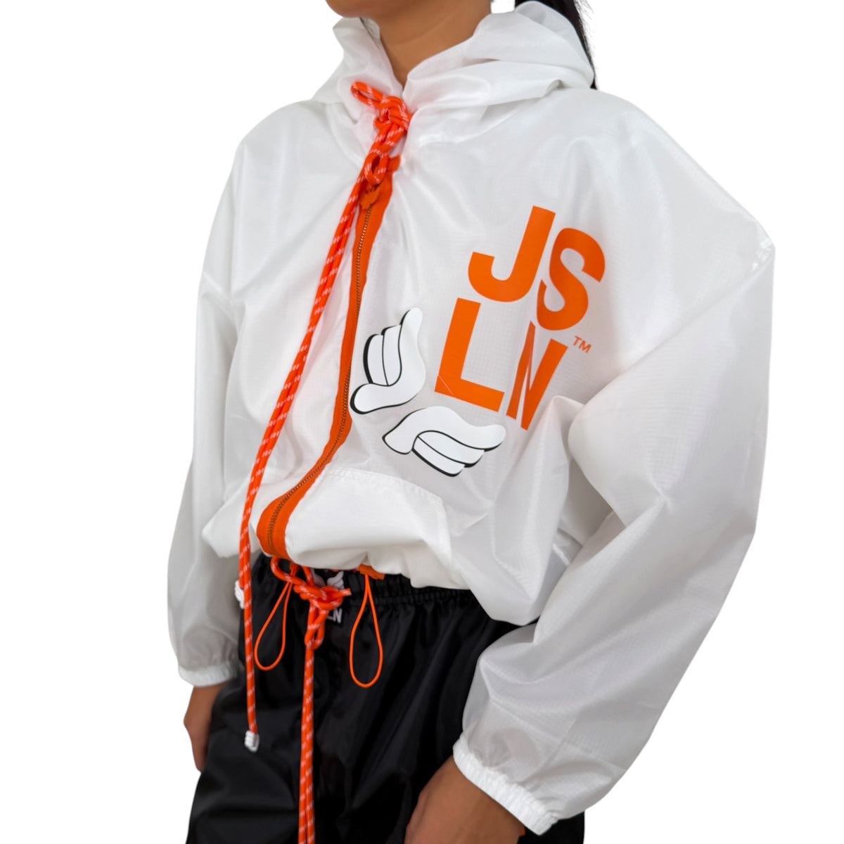 HOODIE ZIP PARACHUTE BLANC