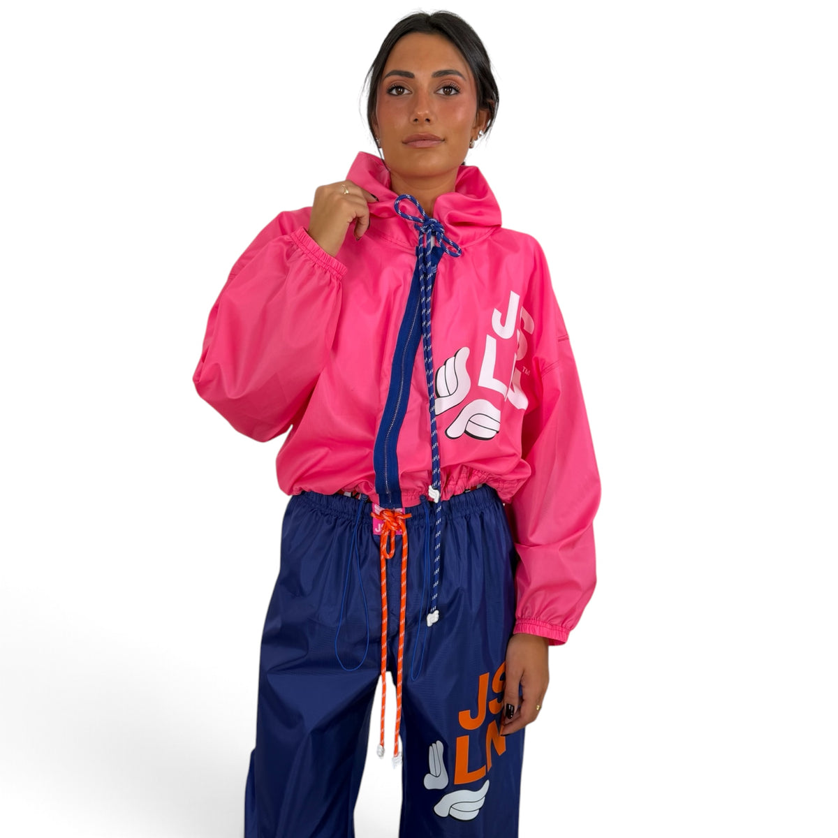 HOODIE ZIP PARACHUTE ROSE