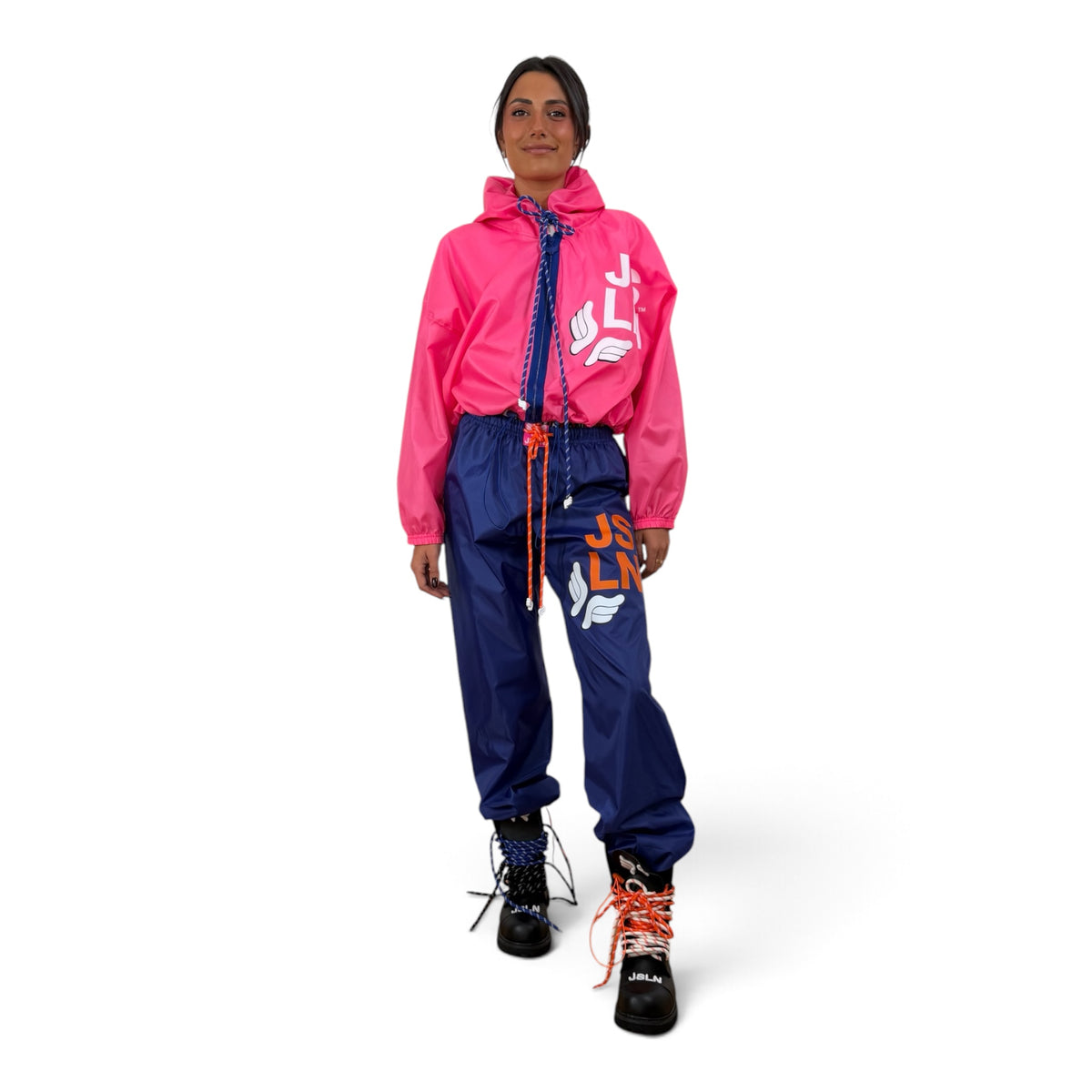 HOODIE ZIP PARACHUTE ROSE