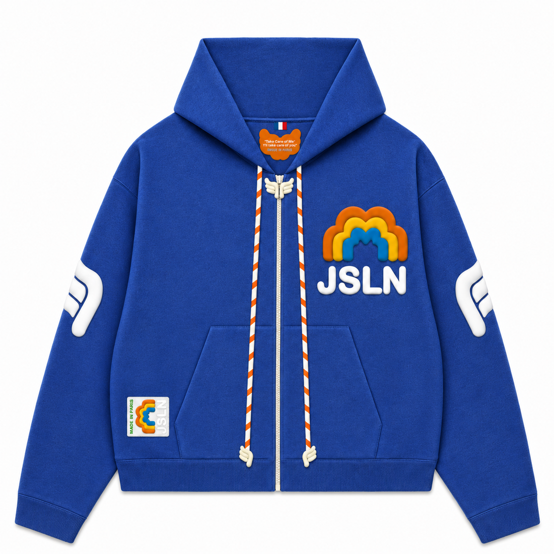 HOODIE ZIP RAINBOW ROYAL