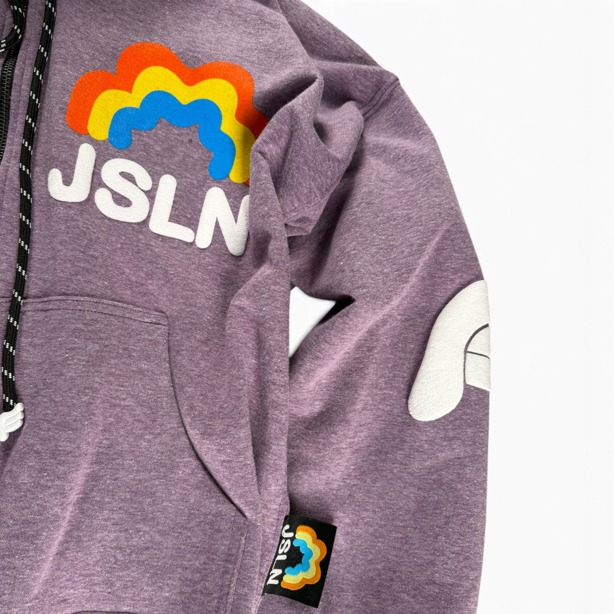 HOODIE ZIP RAINBOW PURPLE