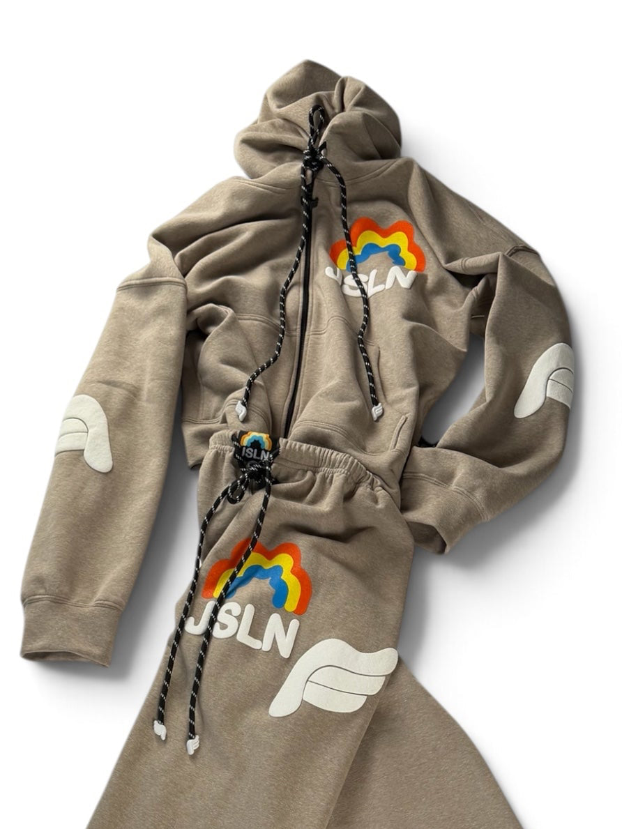 HOODIE ZIP RAINBOW SAND