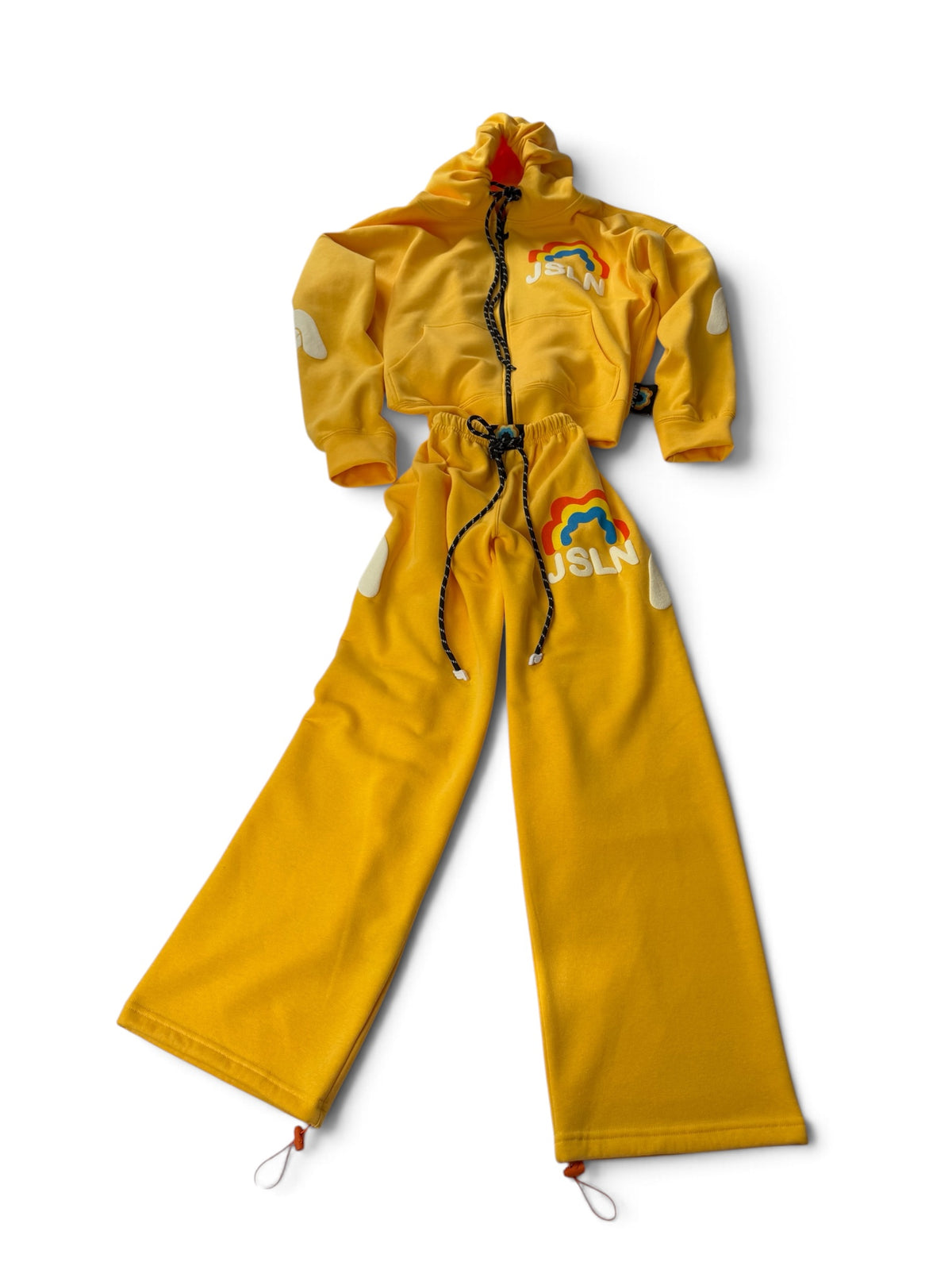 HOODIE ZIP RAINBOW YELLOW