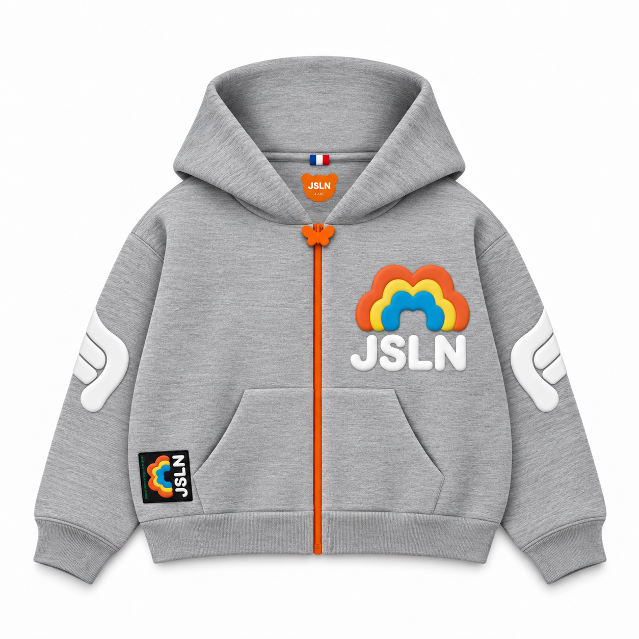 KIDS👼🏼HOODIES🌈GREY🌈RAINBOW