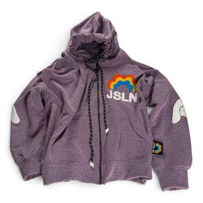 HOODIE ZIP RAINBOW PURPLE