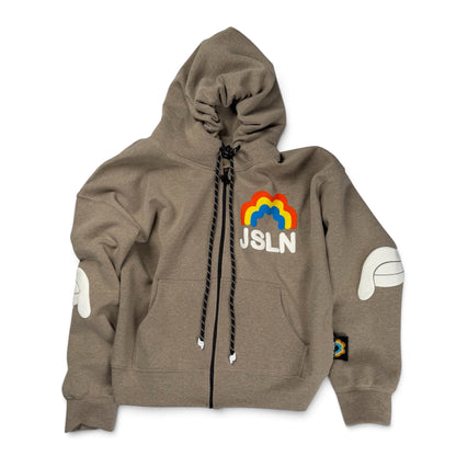 HOODIE ZIP RAINBOW SAND