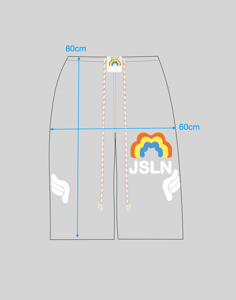 UNISEX OVERSIZE PETROL RAINBOW LONG SHORT