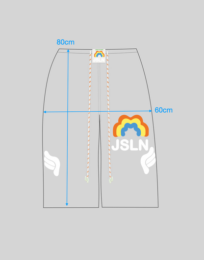 UNISEX OVERSIZE PETROL RAINBOW LONG SHORT