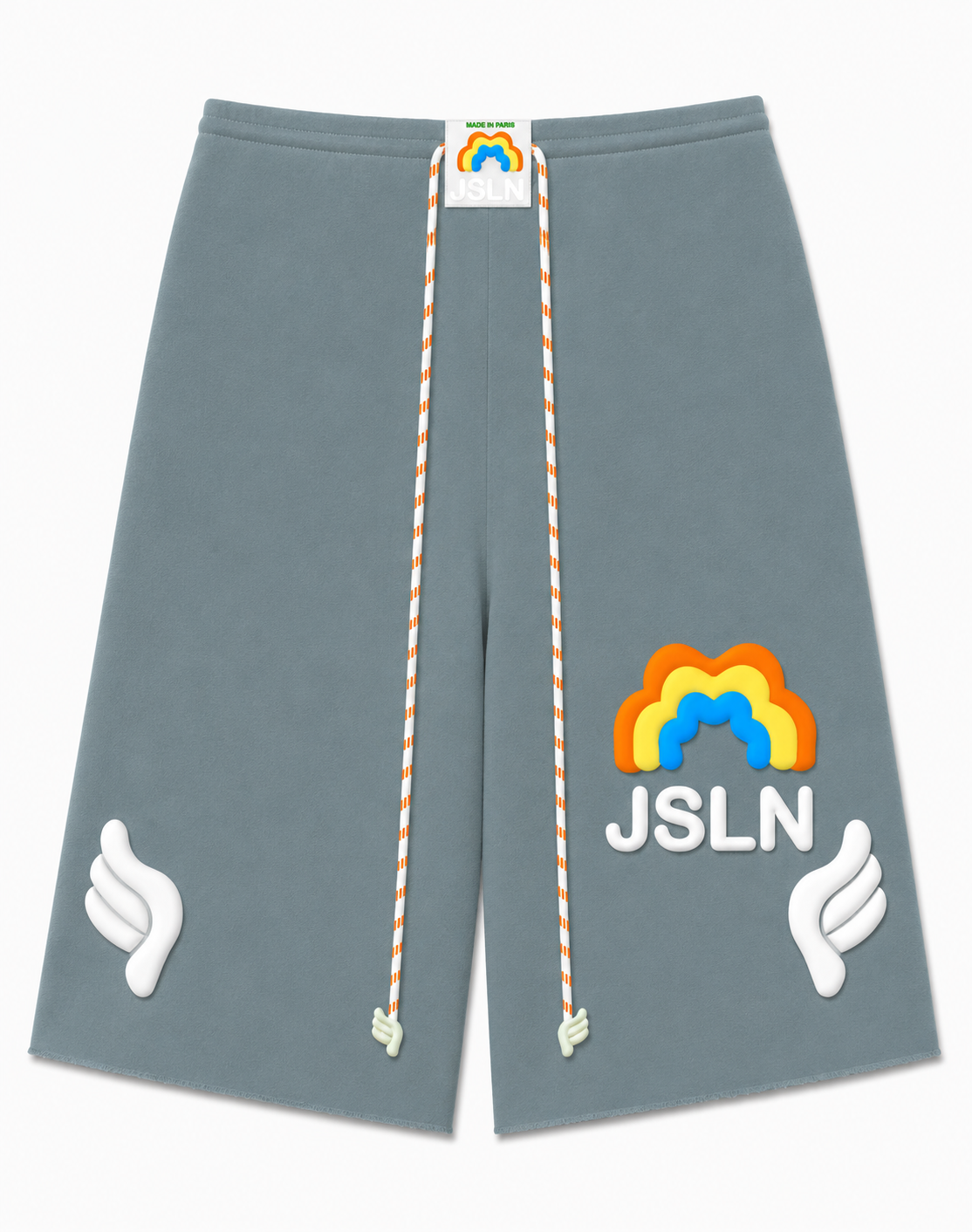 UNISEX OVERSIZE PETROL RAINBOW LONG SHORT