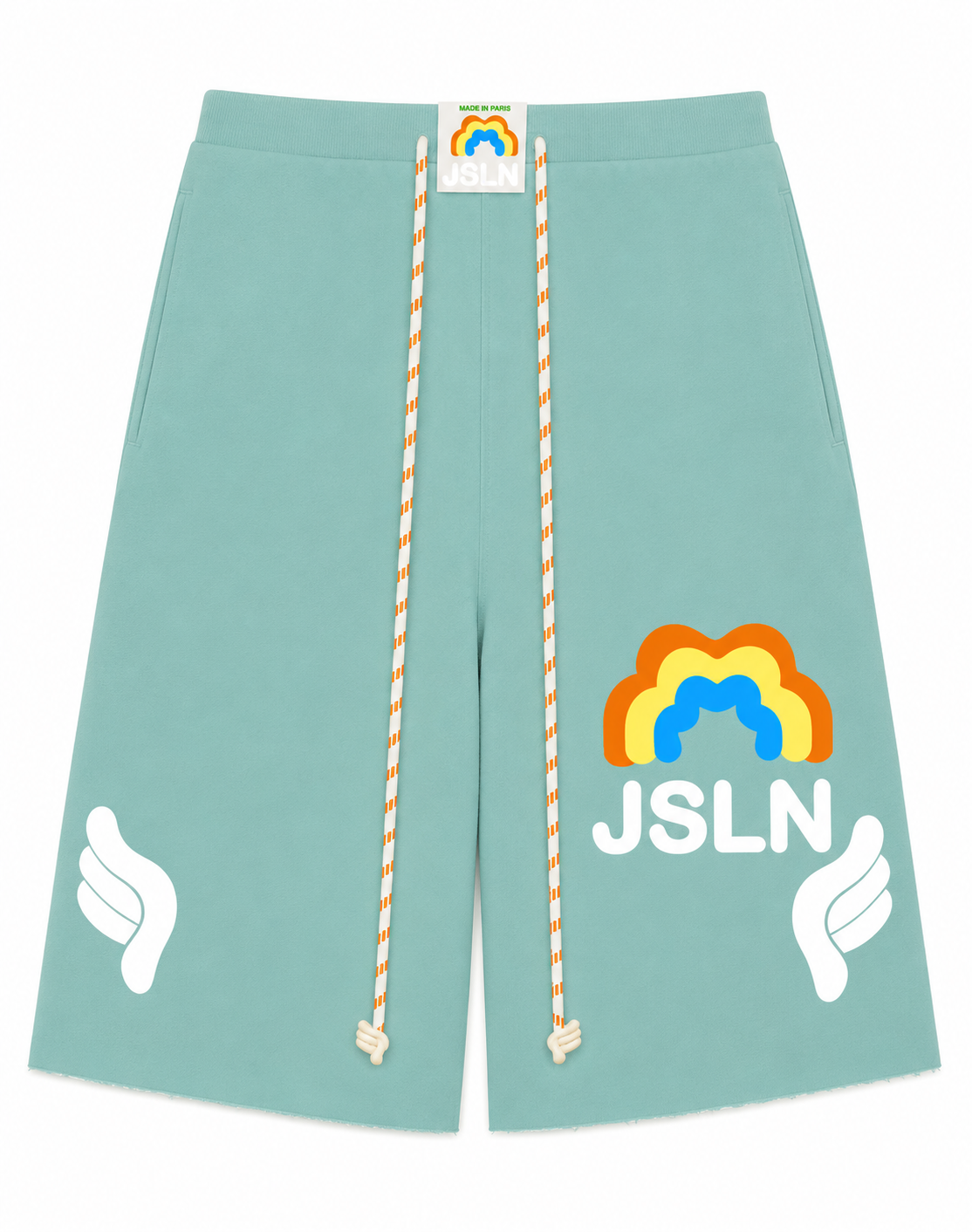 UNISEX OVERSIZE TIFFANY RAINBOW LONG SHORT
