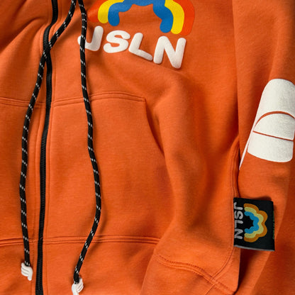 HOODIE ZIP RAINBOW ORANGE
