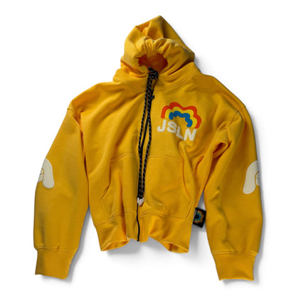 HOODIE ZIP RAINBOW YELLOW