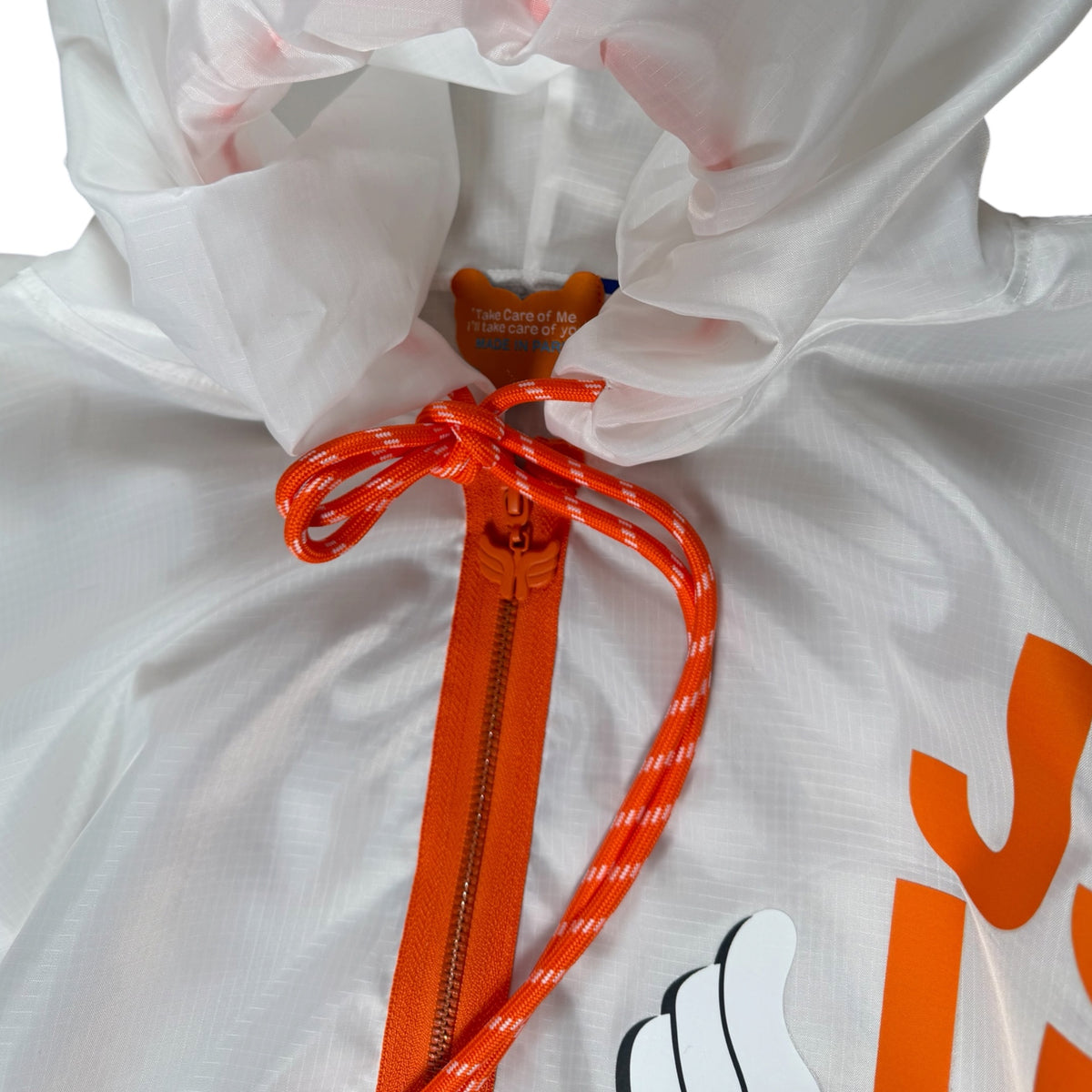 HOODIE ZIP PARACHUTE BLANC