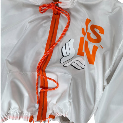 HOODIE ZIP PARACHUTE BLANC