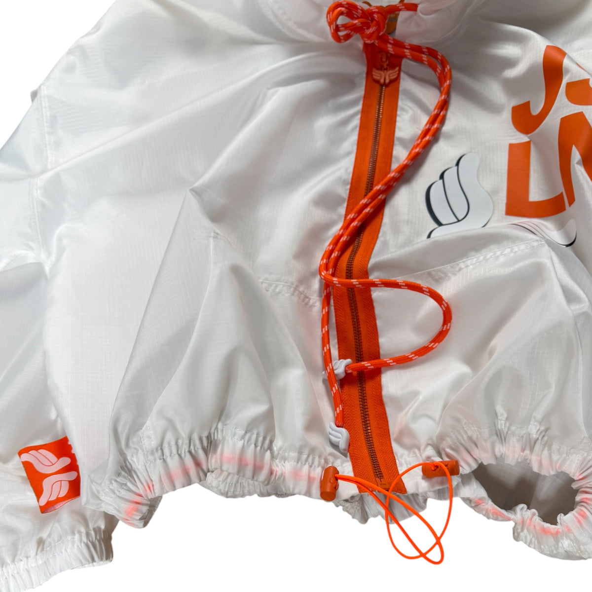 HOODIE ZIP PARACHUTE BLANC