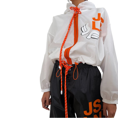 HOODIE ZIP PARACHUTE BLANC
