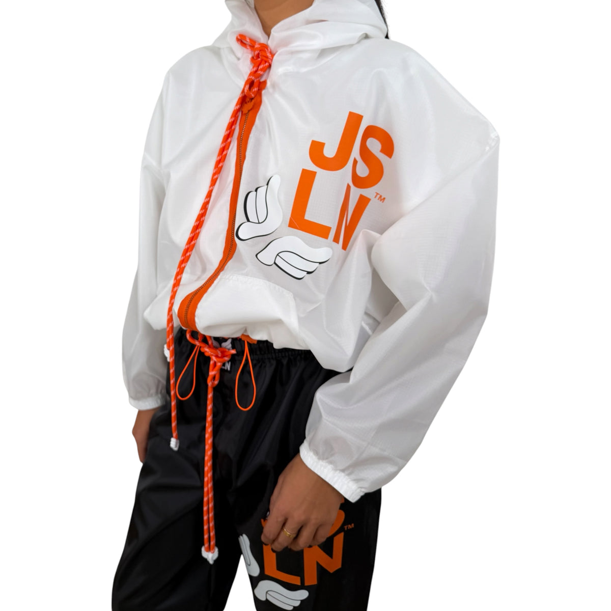 HOODIE ZIP PARACHUTE BLANC