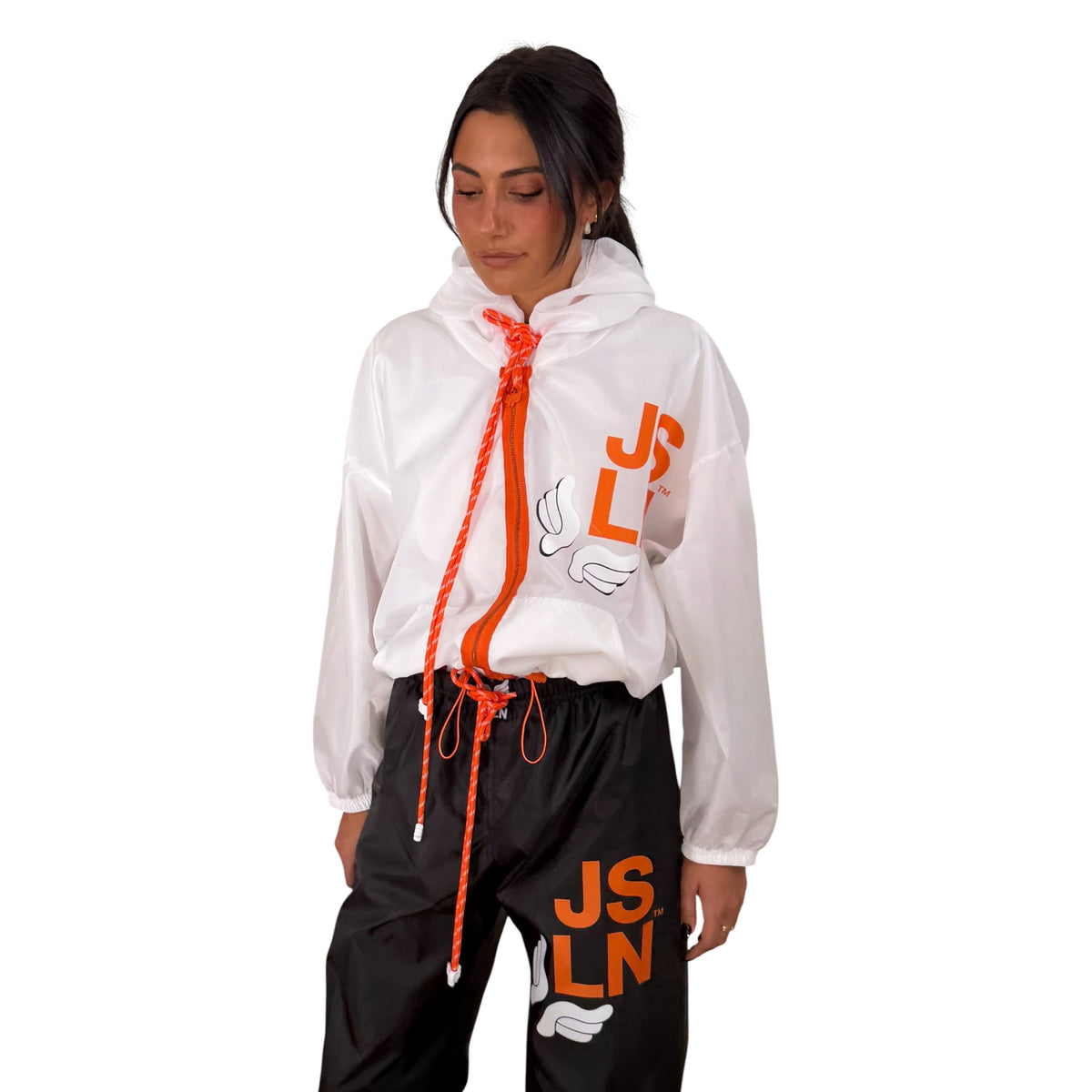 HOODIE ZIP PARACHUTE BLANC