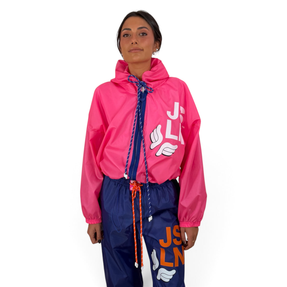 HOODIE ZIP PARACHUTE ROSE