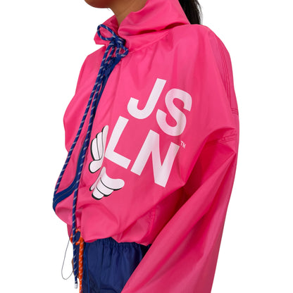 HOODIE ZIP PARACHUTE ROSE