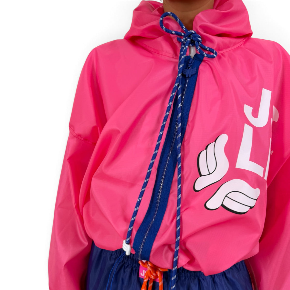 HOODIE ZIP PARACHUTE ROSE