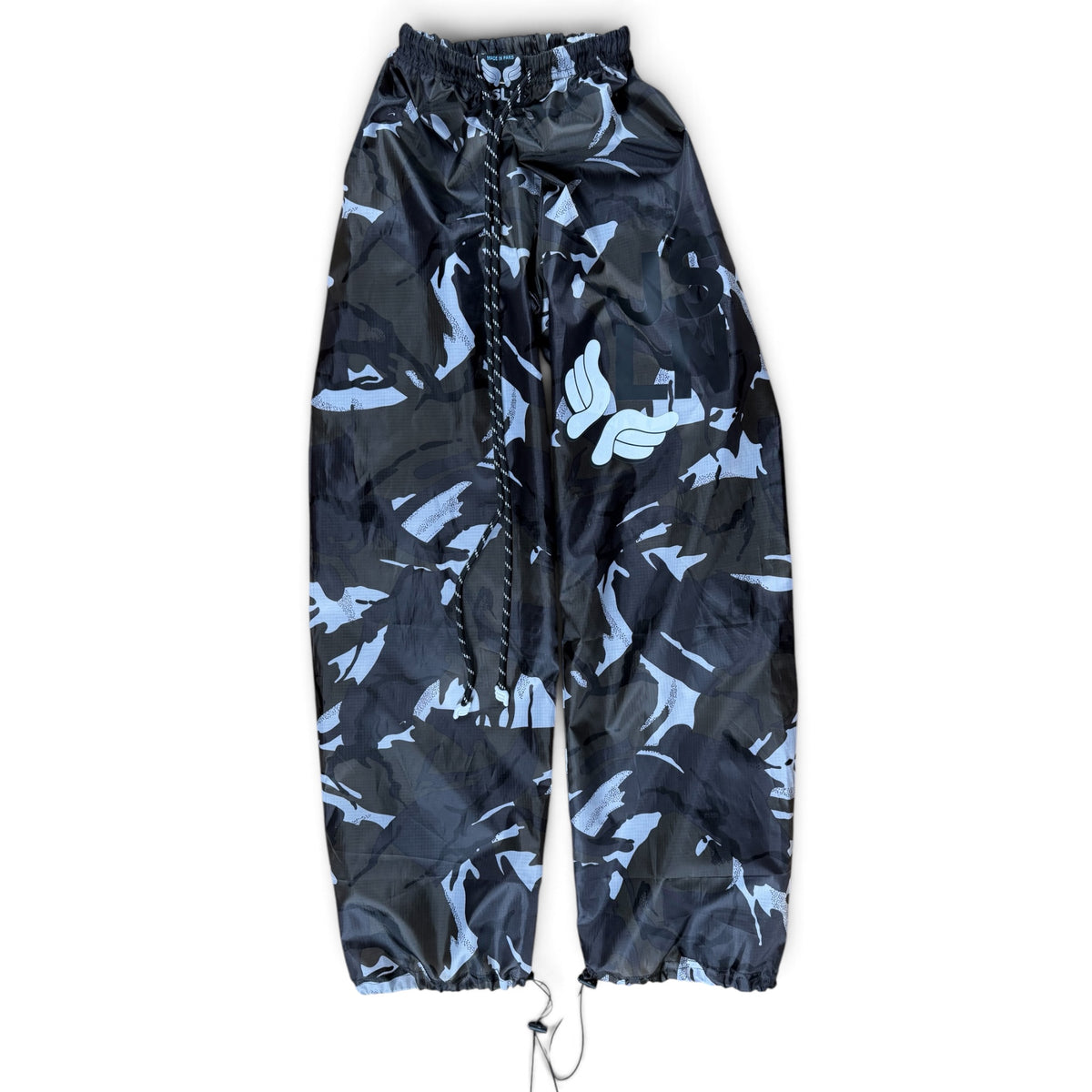 PARACHUTE PANT BLACK CAMO