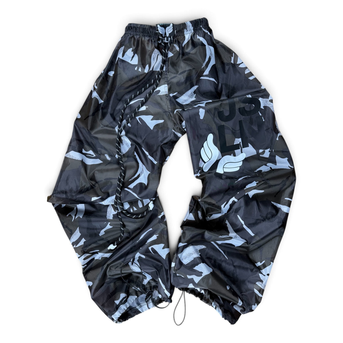 PARACHUTE PANT BLACK CAMO